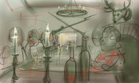 The dining room at Blackmore Farm