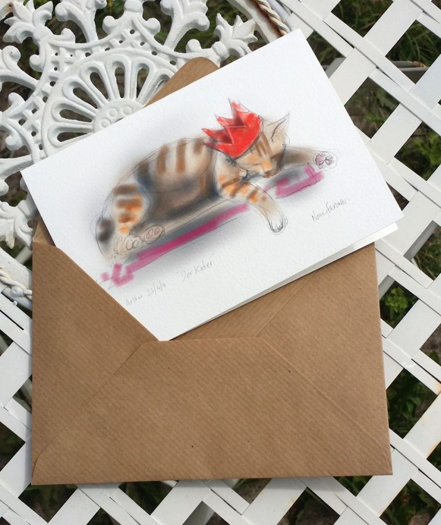 greetings card: Der Kater
