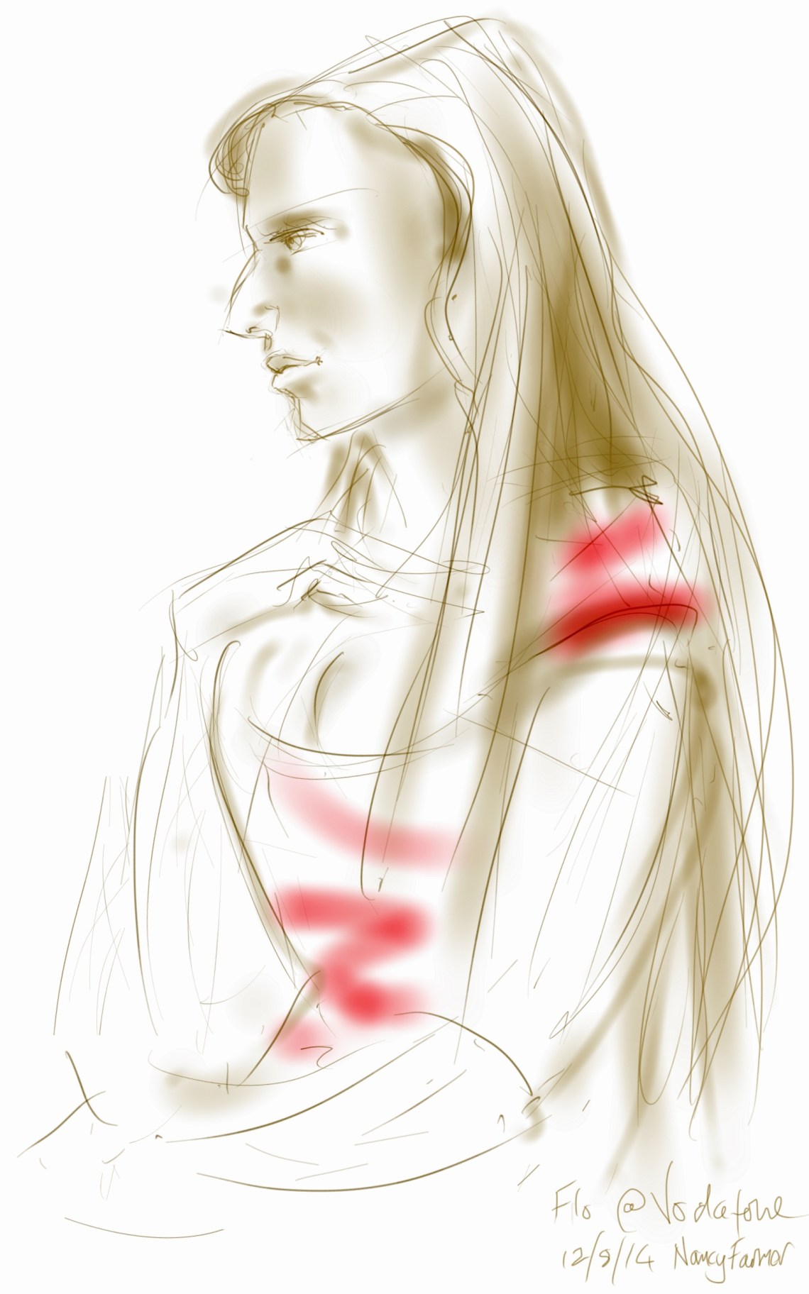 Flo in the Vodafone shop