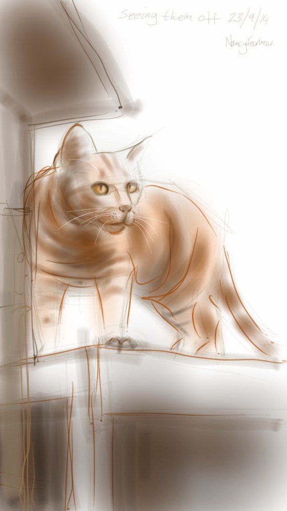 Arthur, guarding the logs