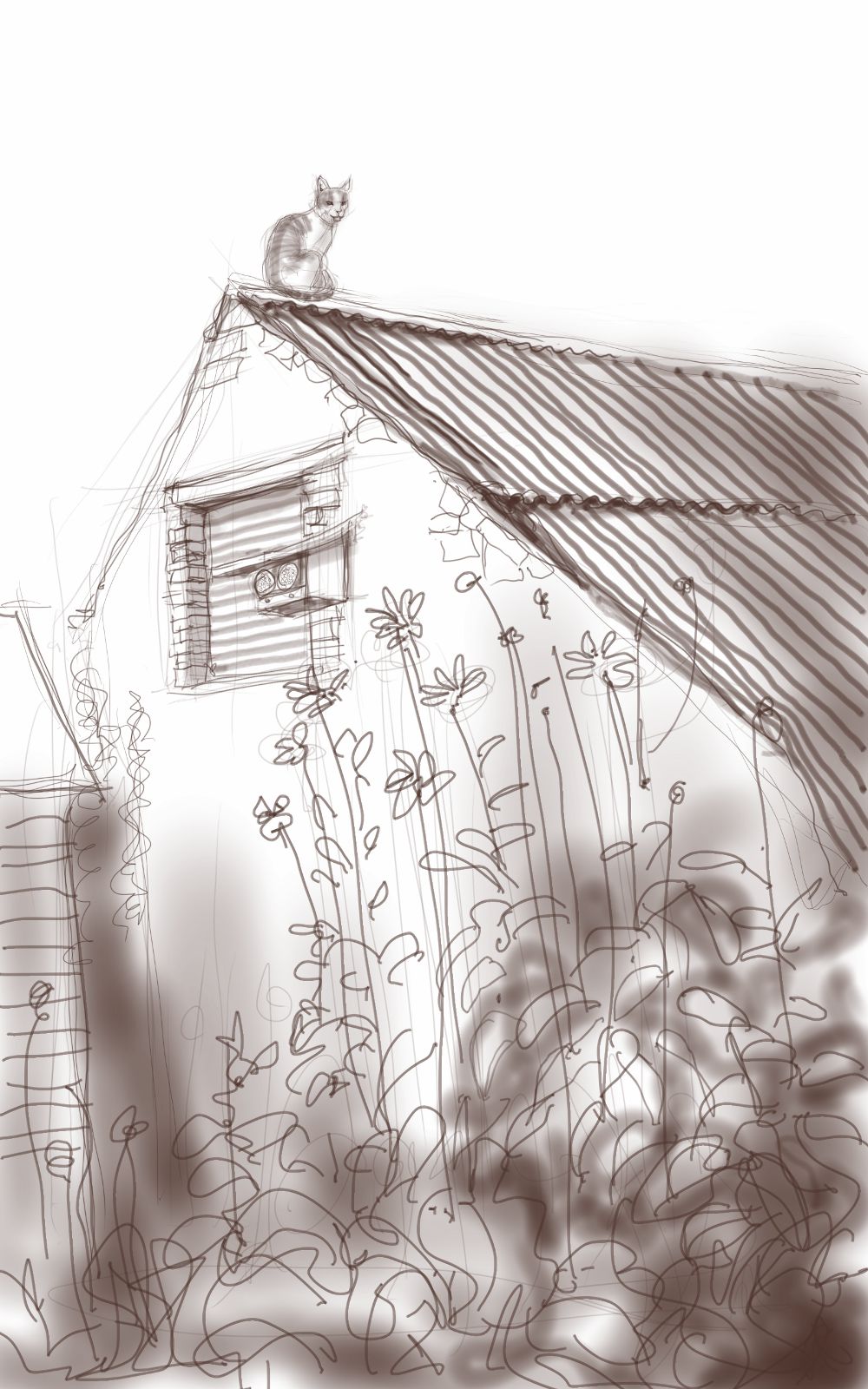 Percy Cat and Jerusalem Artichokes 1