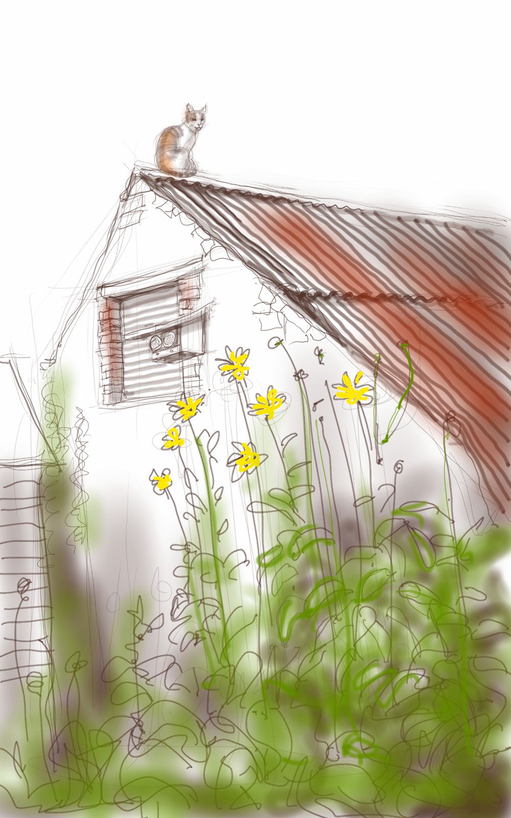 Percy Cat and Jerusalem Artichokes 2