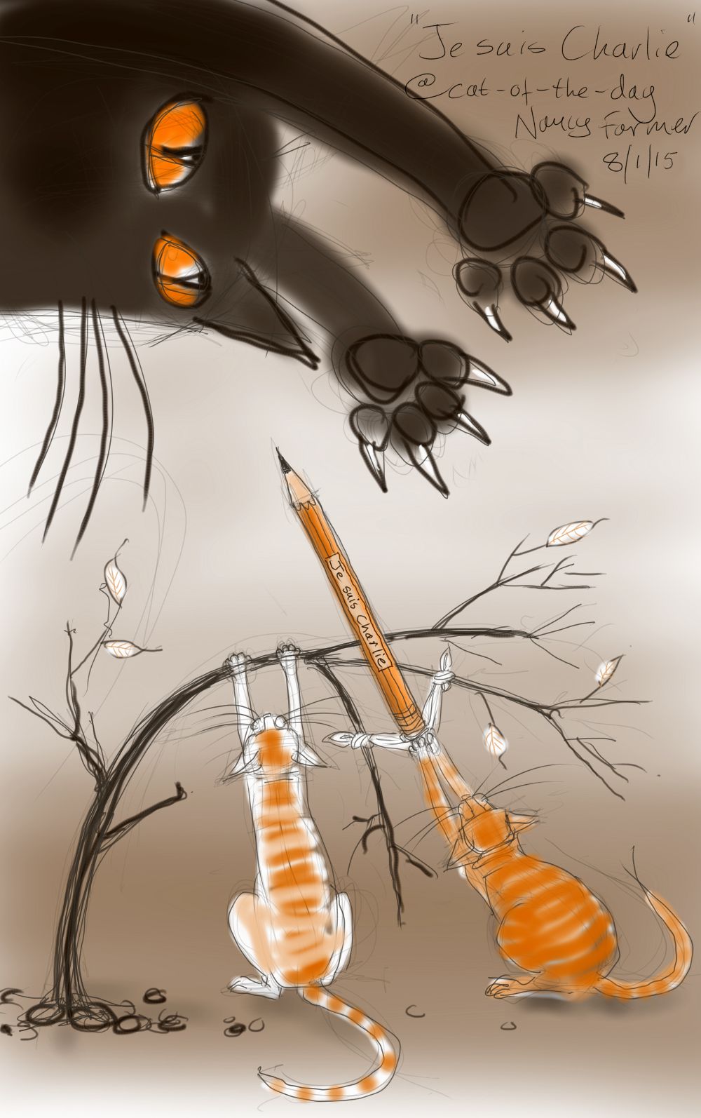 'Je suis Charlie' from Cat-of-the-Day