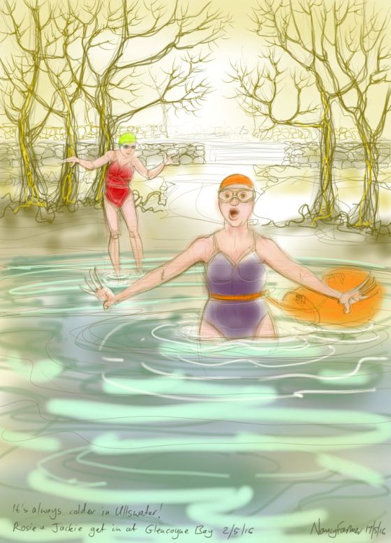 Ullswater, 2nd May, 2017: last cold swim till November