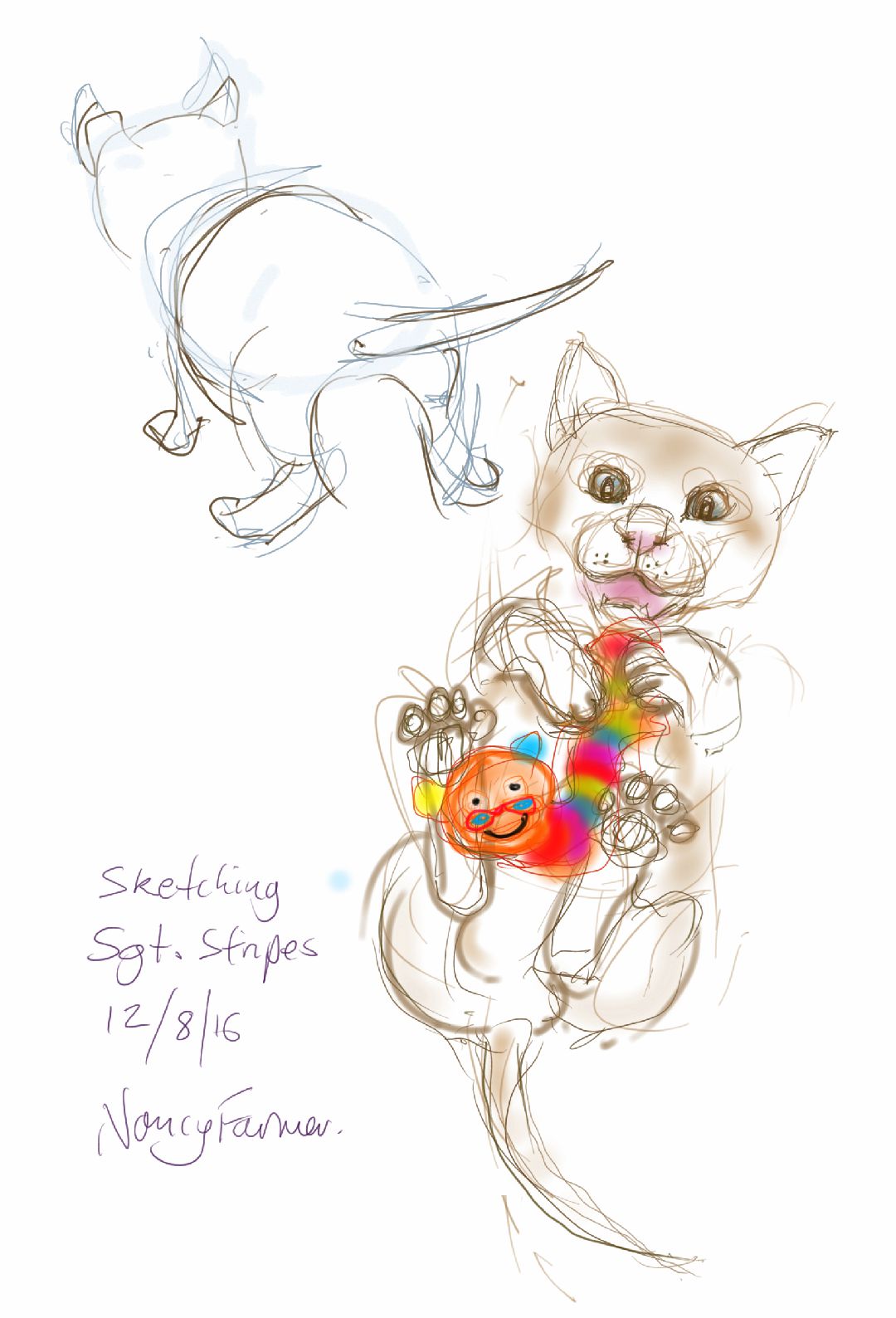 Sketching Sgt. Stripes