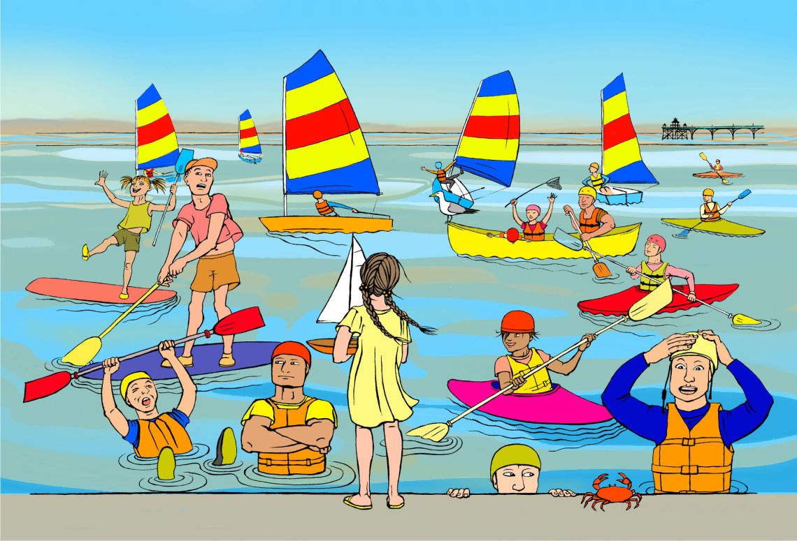 Boating at Clevedon design