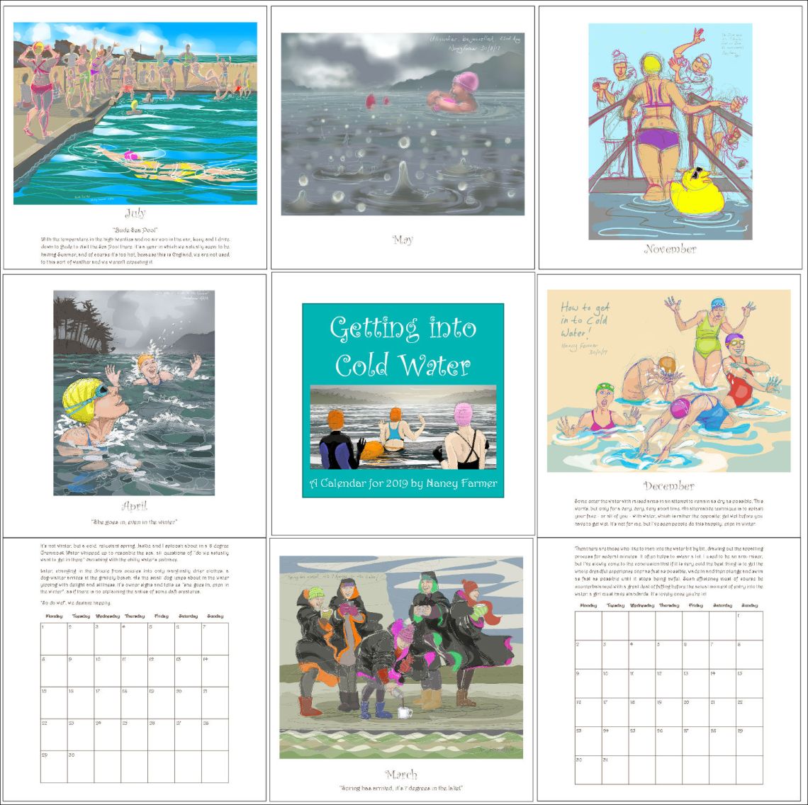 2019 Calendar - a few pages