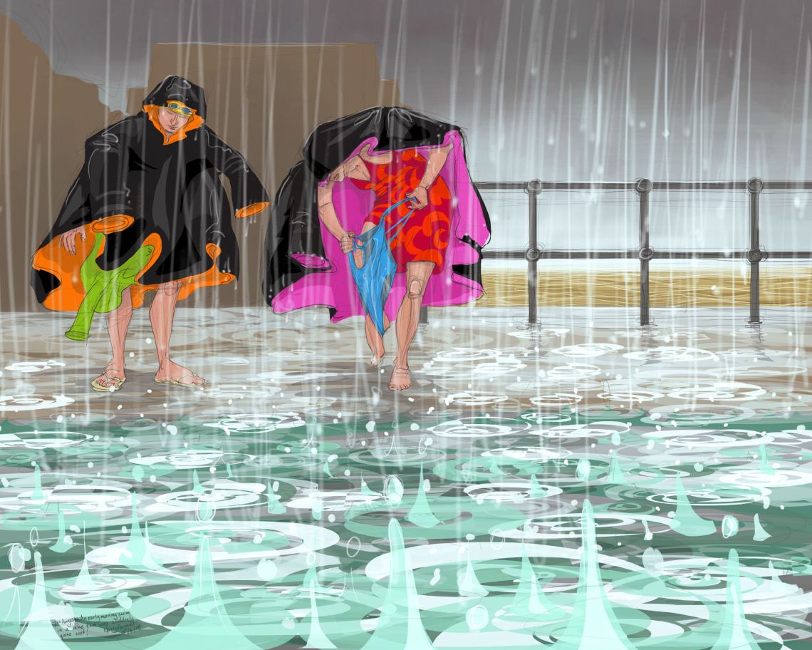 Digital Drawing by Nancy Farmer: "A Lake That Was Wetter Than Usual"