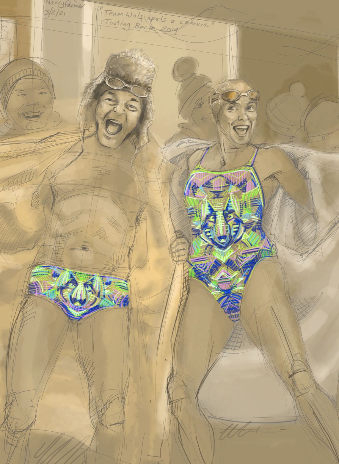 first version of the Tooting Bec drawing (detail)