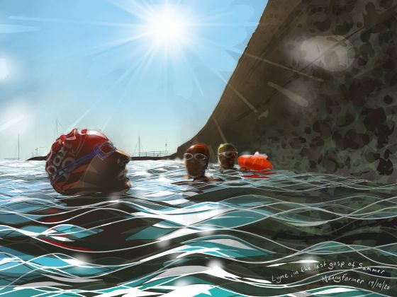 "Finally Lyme in the Last Gasp of Summer" Digital drawing by Nancy Farmer