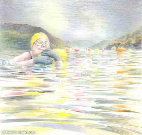 "Jean and the Smarties" pencil drawing by Nancy Farmer