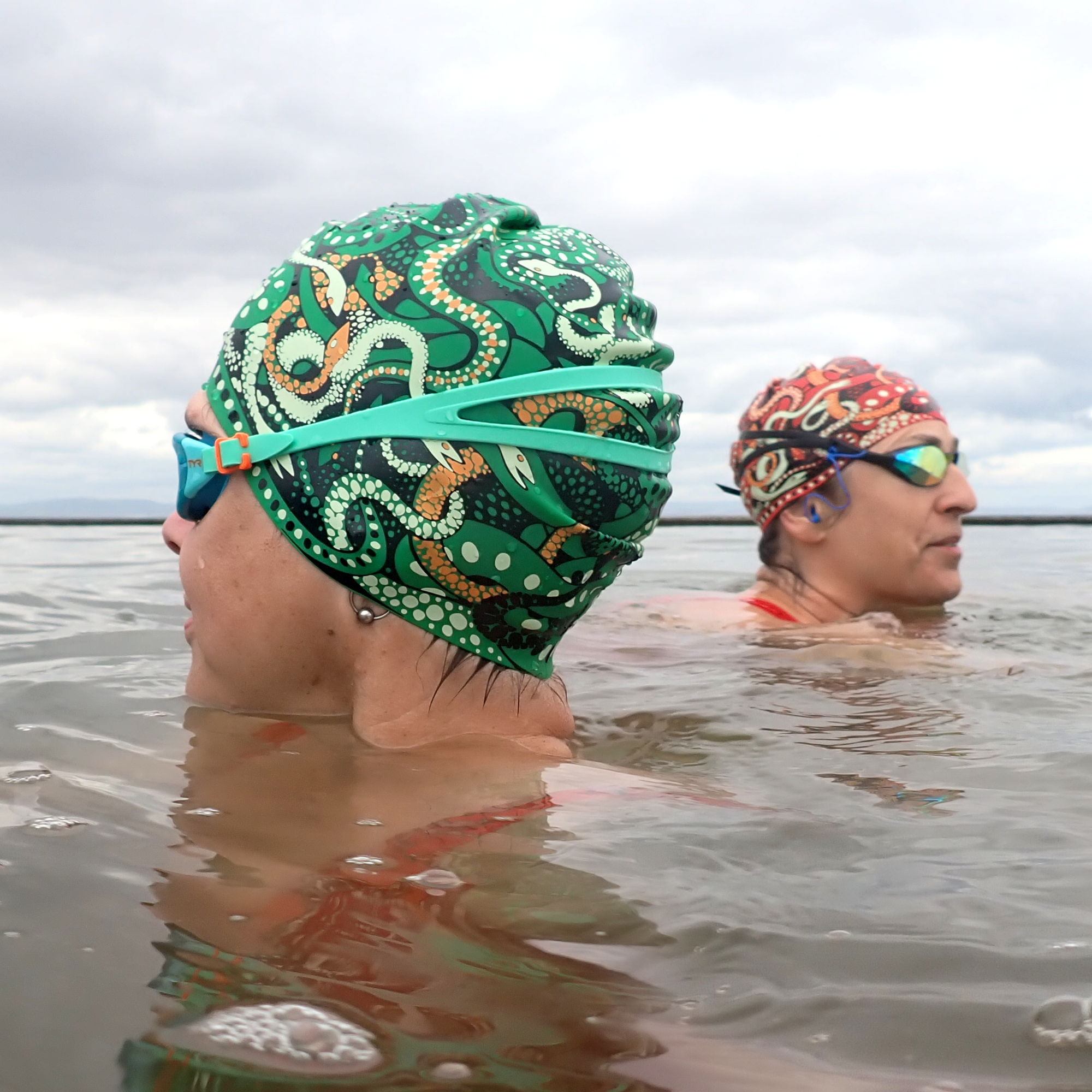 Medusa swim cap by Nancy Farmer