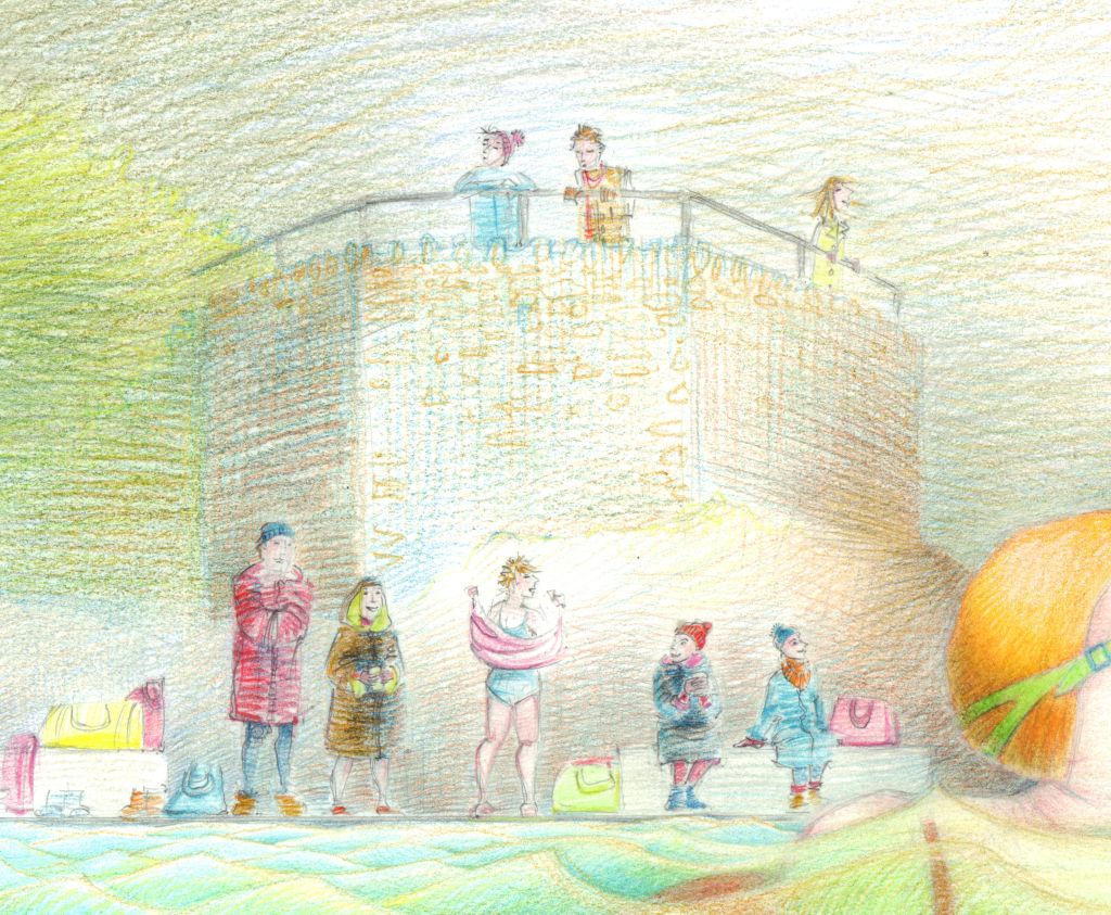 Detail from "Blue: Summer's Farewell Wink" 